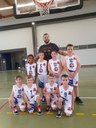 L'équipe des mini-poussins du basket-club CSSPP Waldighoffen.