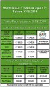 Tarifs 2018-2019 Tous au Sport