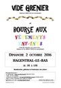 Flyer Vide Grenier Hagenthal le bas 2 octobre 2016