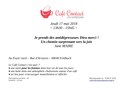 Affiche Café contact le 17 mai 2018
