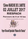 Affiche marche de l'amitié Riespach 2017