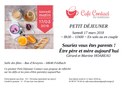 Affiche petit déjeuner café contact