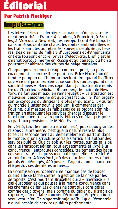 Editorial par Patrick Fluckiger