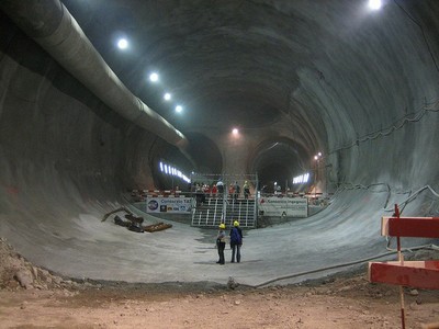 Jonction du tunnel Saint-Gothard