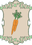Tableau dessiné avec une botte de carottes.