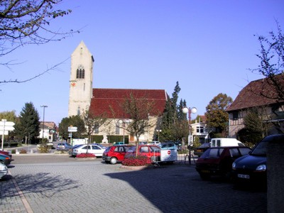 L'église et la place Jeanne d'Arc