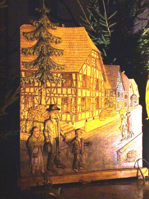 Nuit sur la crèche de Waldighoffen-Un panneau