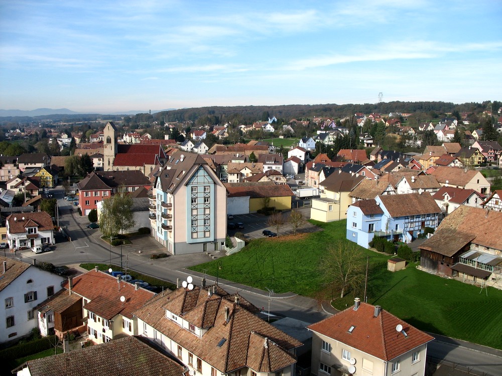 La rue de la Poste vue d'en haut