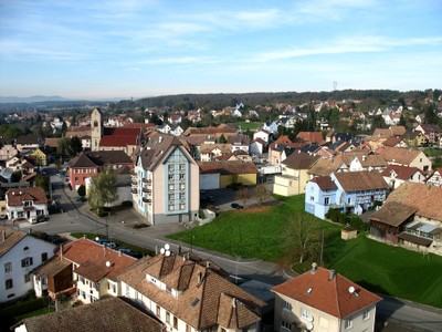 La rue de la Poste vue d'en haut