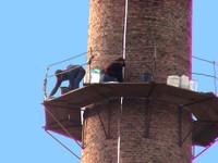 Réfection de la cheminée de l'usine Lang en 2006