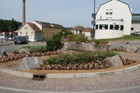 Rond point vandalisé