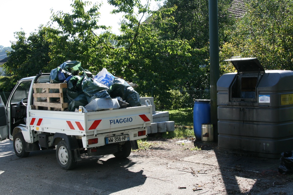 Site nettoyé, Piaggio plein
