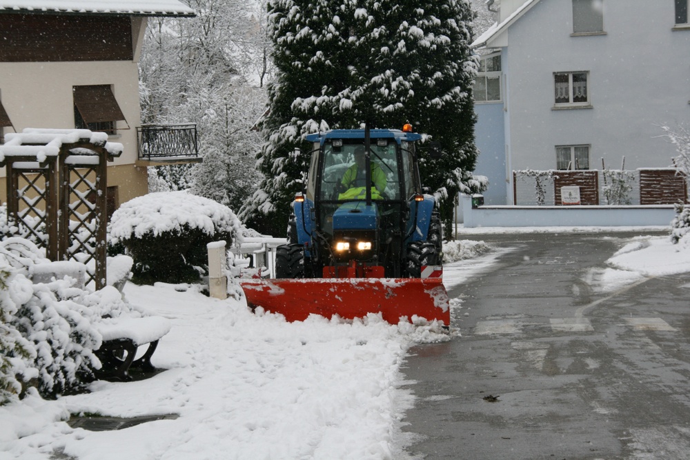 La neige dans les rues de Waldighoffen
