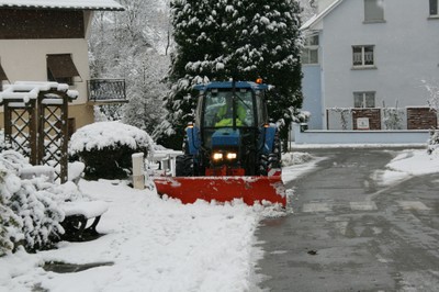 La neige dans les rues de Waldighoffen