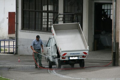 Nettoyage du piaggio par Christian