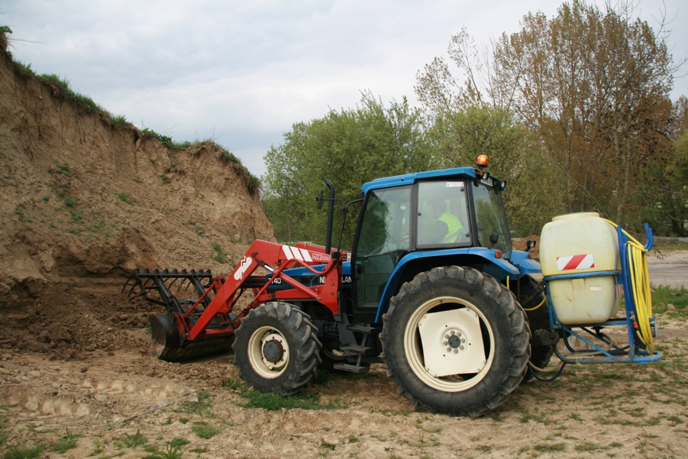 Tracteur communal et Pascal