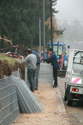 Vue du chantier gabions novembre 2011