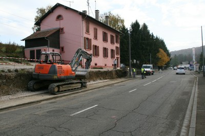 Zone pose de gabions rue du Maréchal Joffre